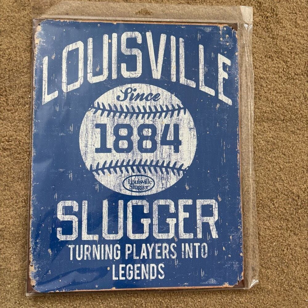 Louisville Slugger 16” x 12.5” Metal Sign *New*